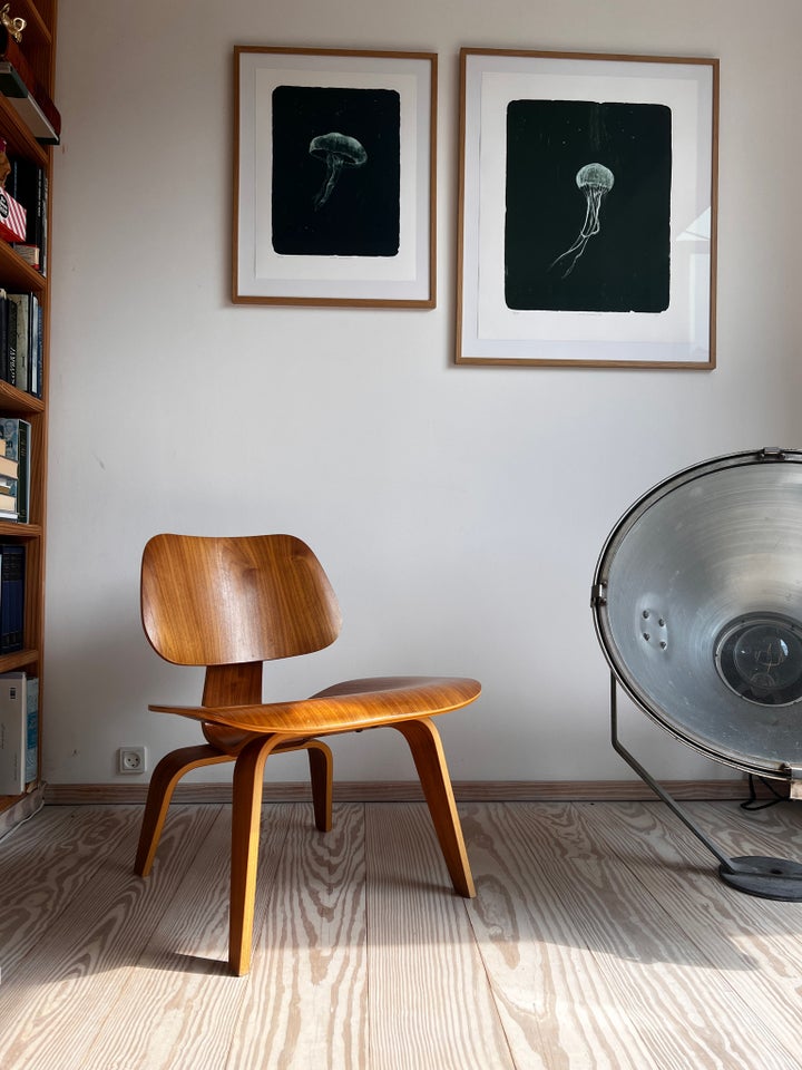 Loungestol træ Eames LCW