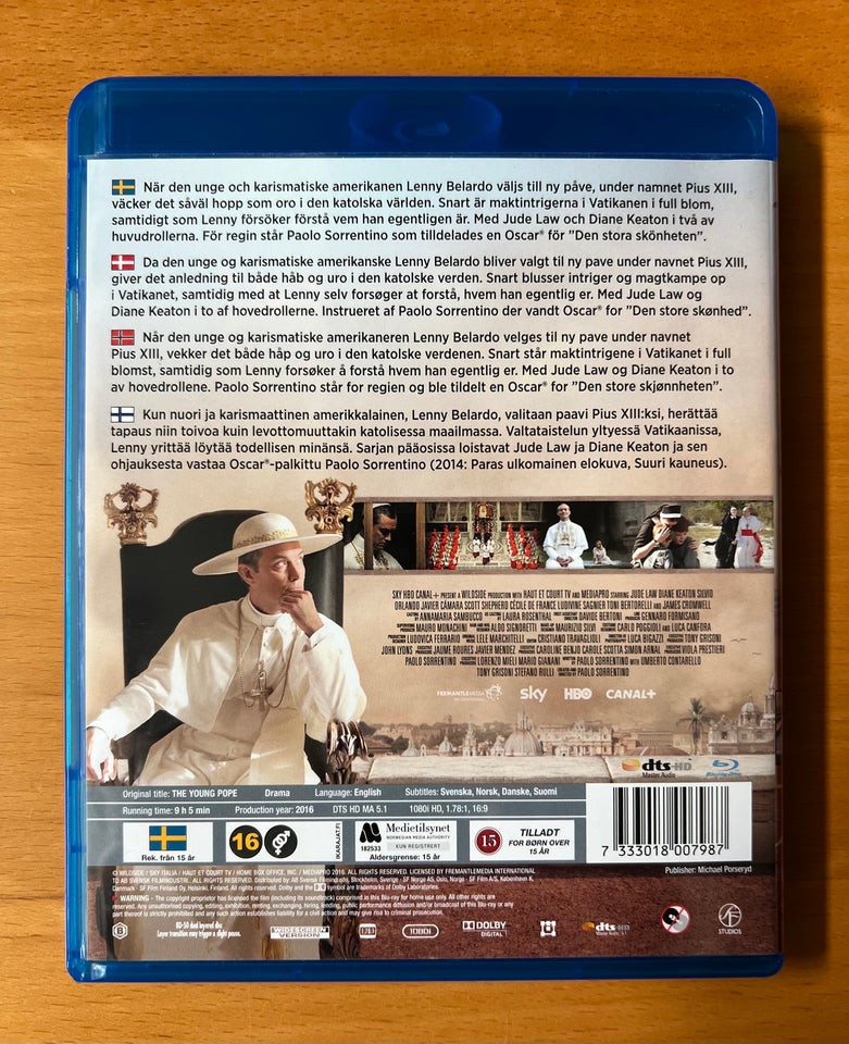 The Young Pope, Blu-ray, TV-serier