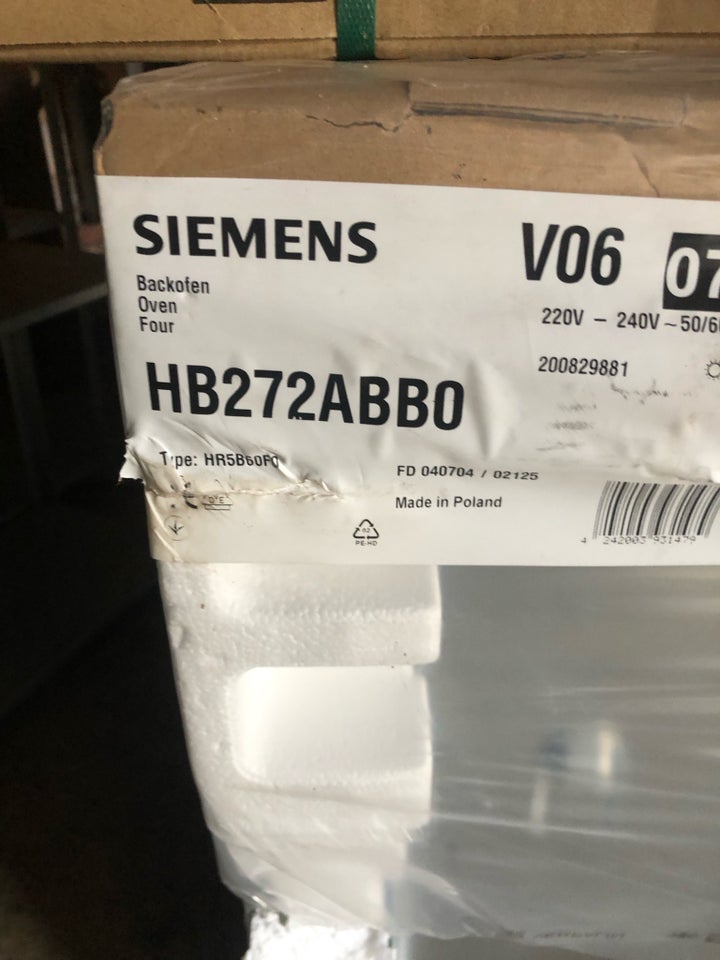 Indbygningsovn, Siemens