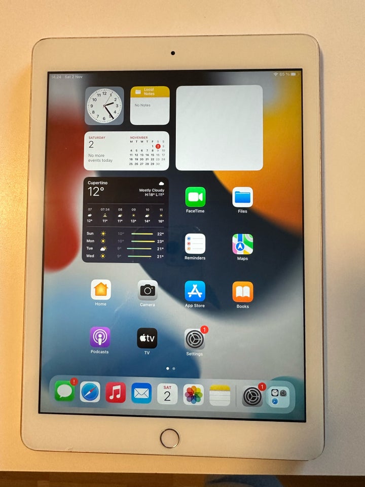 iPad 6, 128 GB, hvid