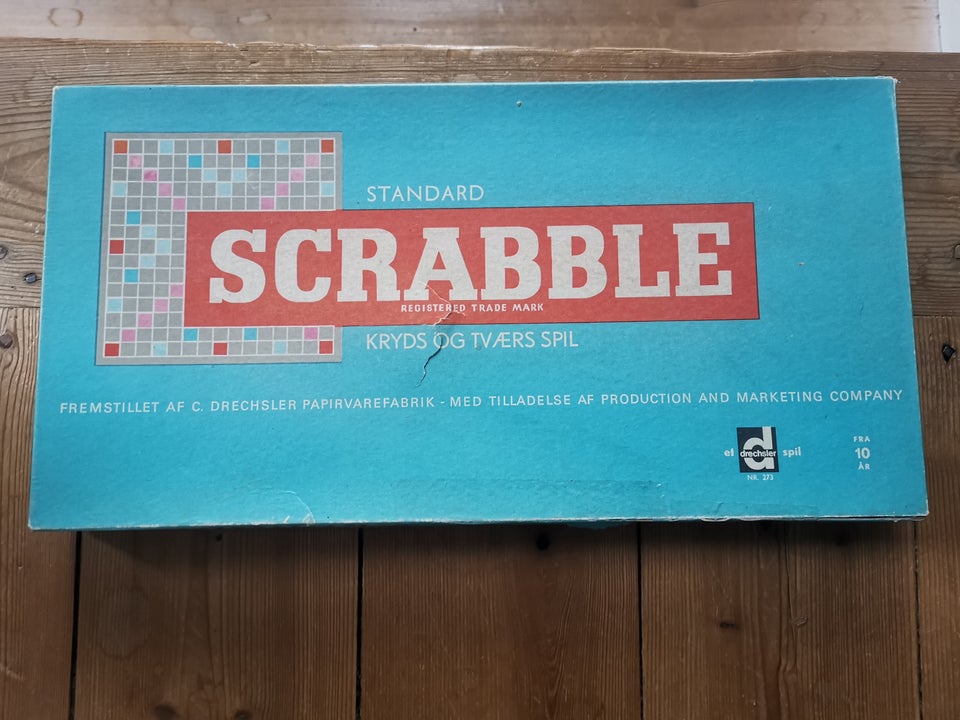 Gammelt Retro Scrabble Brætspil,