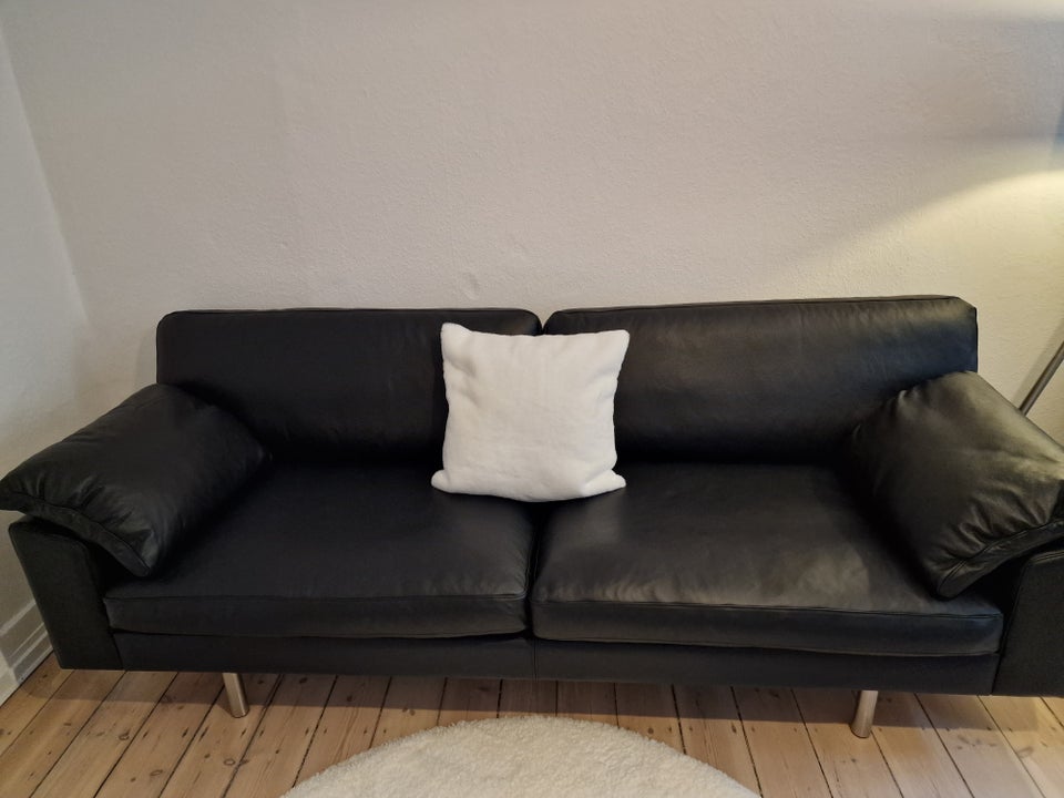 Sofa, læder, 3 pers.