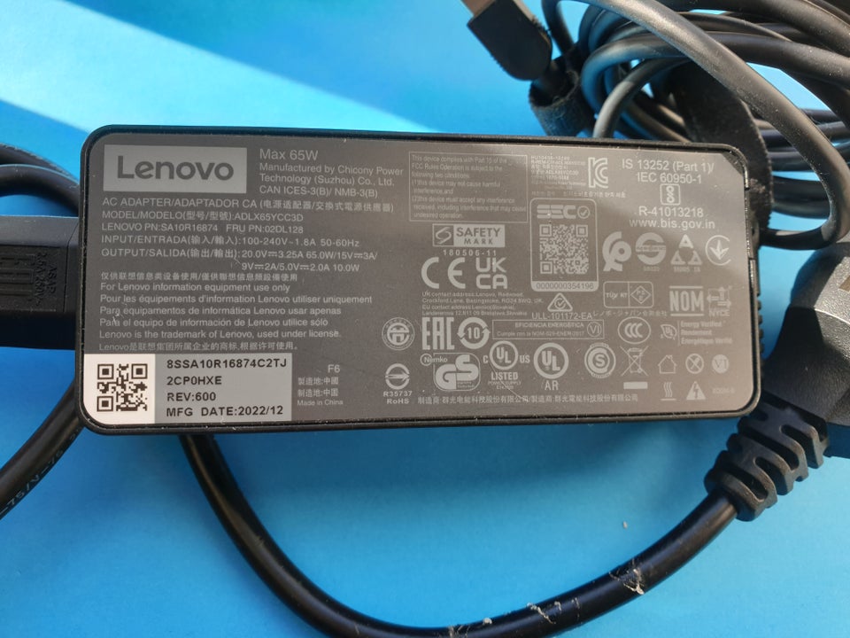 Oplader, Lenovo, Perfekt