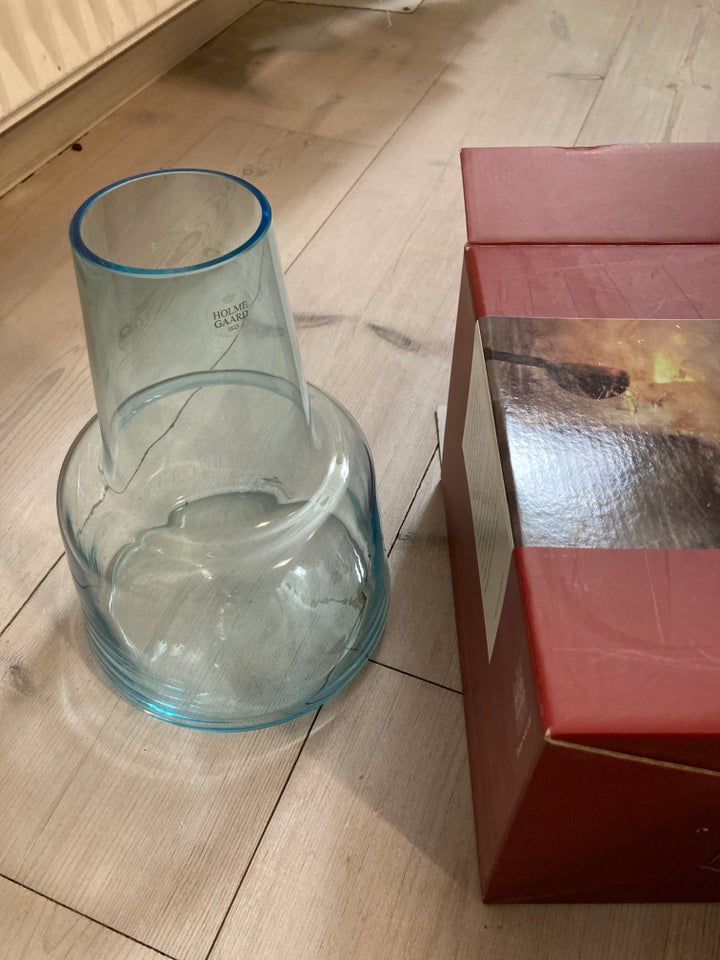 Vase Glasvase fra Holmegaard lys