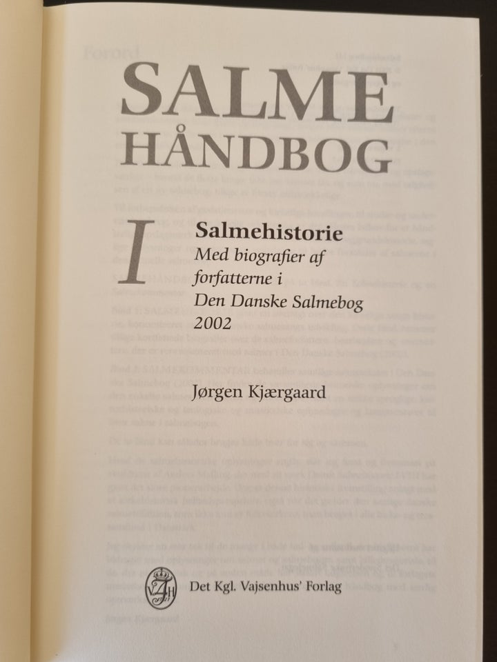 Salmehåndbog, Jørgen Kjærgaard,