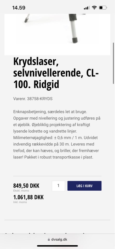 Laserværktøj, RIDGID