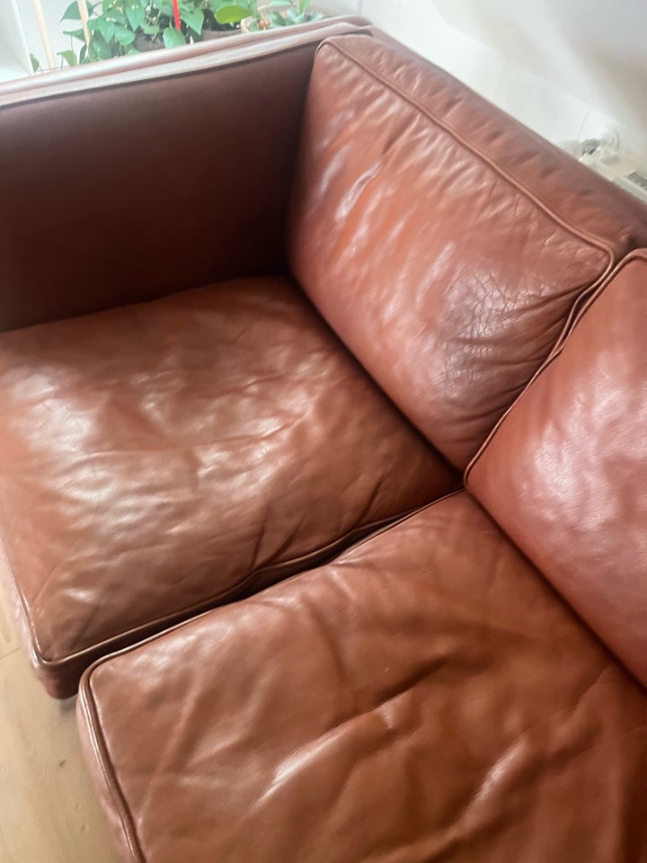 Sofa, læder, 3 pers.