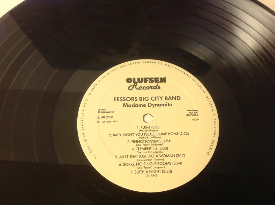 LP Fessors Big City Band Madame