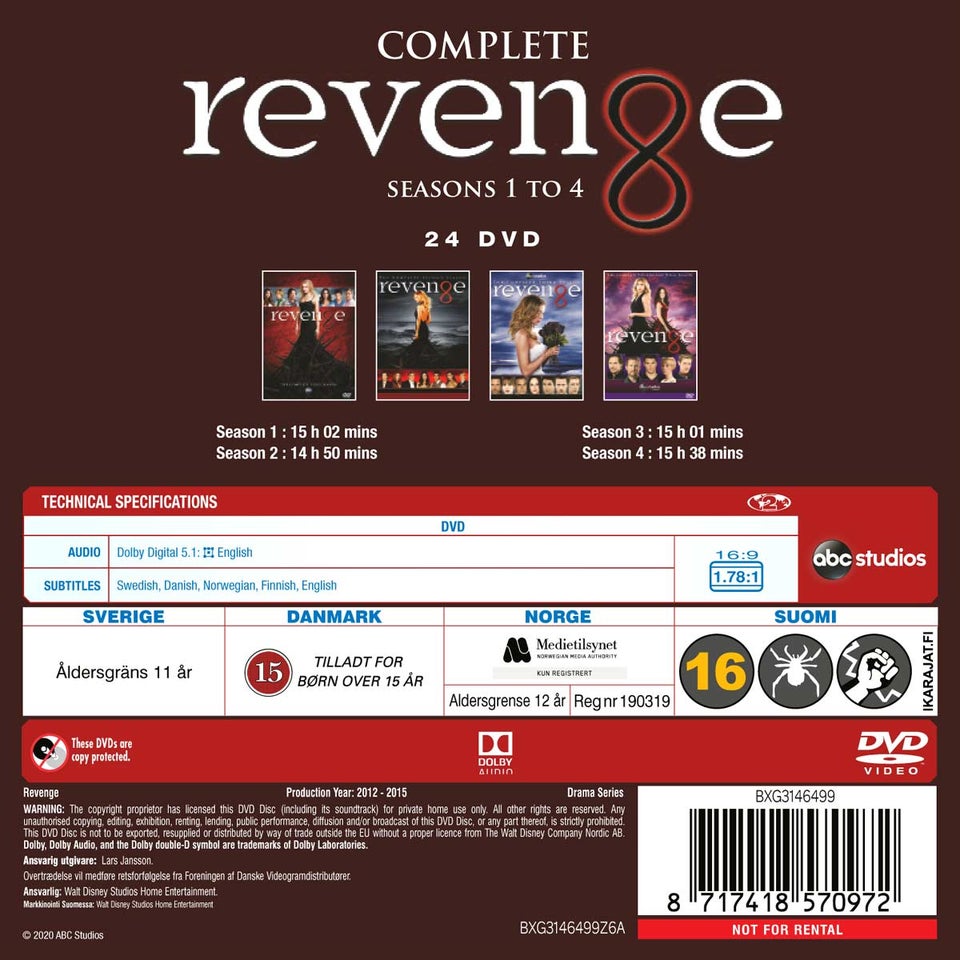 Revenge - Hele serien (24-disc)