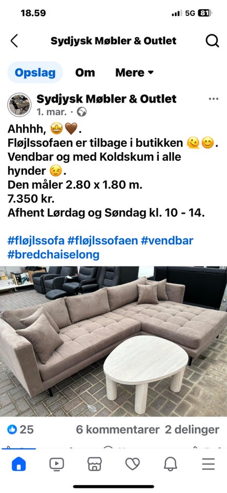 Sofa, fløjl