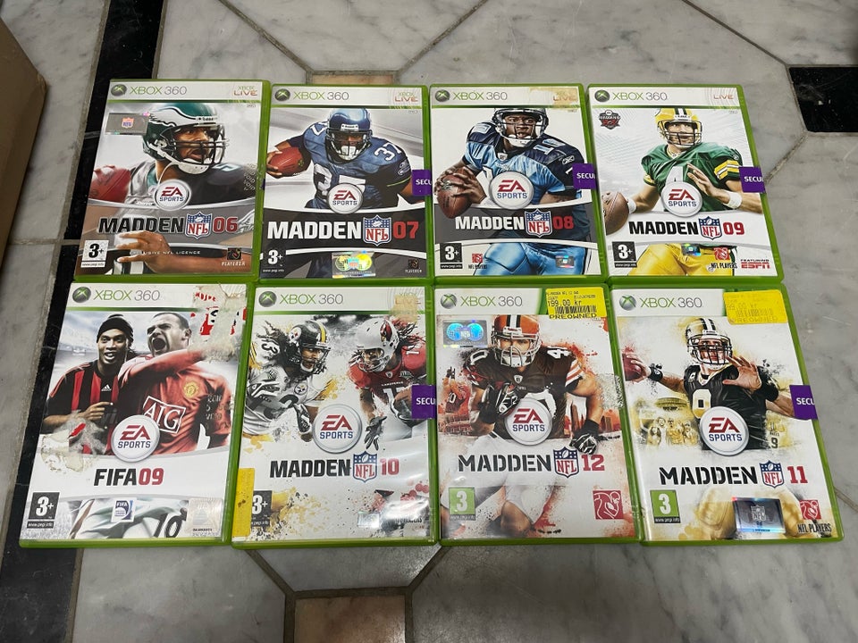 Madden 06-12 og Fifa 09  Xbox 360