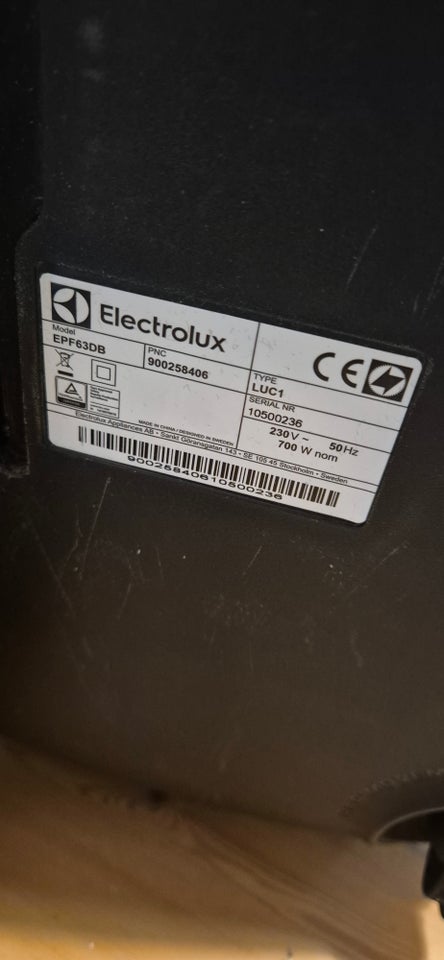 Støvsuger, Electrolux EPF63DB,