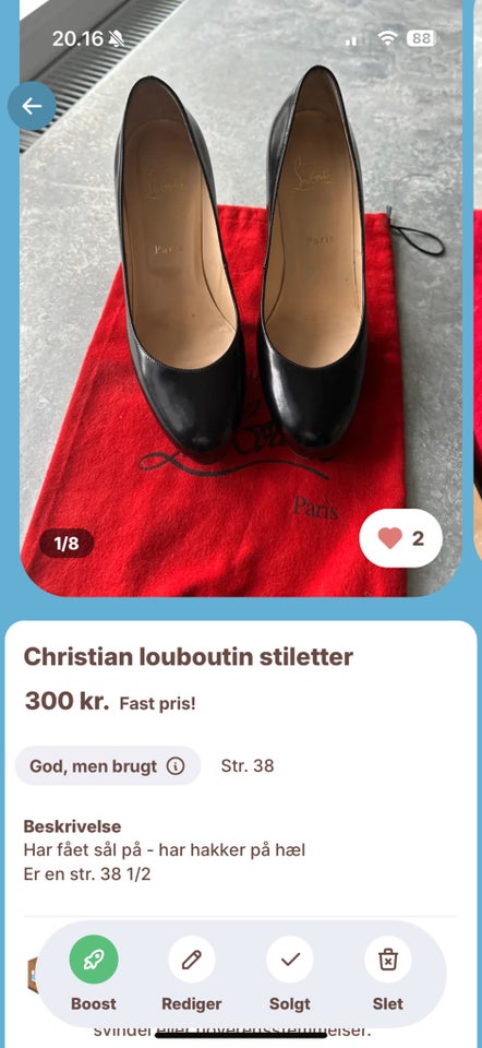 Stiletter, str. 38,5, Christian