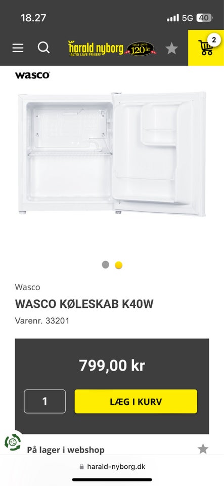 Andet køleskab Wasco