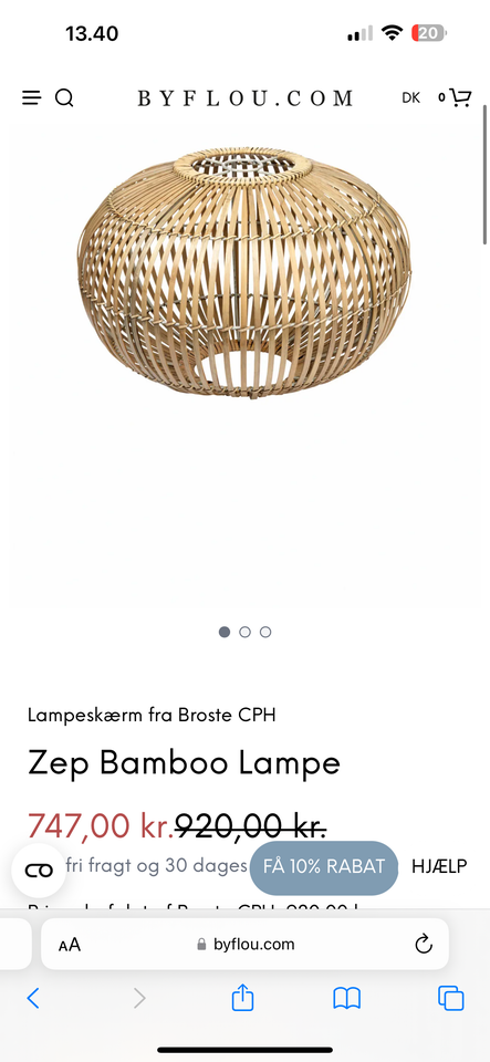 Anden loftslampe, Zep bamboo