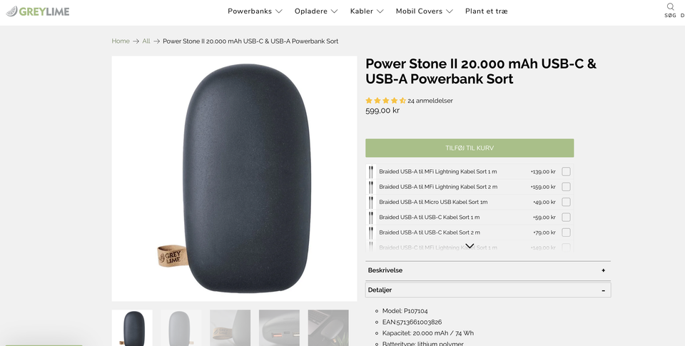 Oplader, Greylime Power Stone II