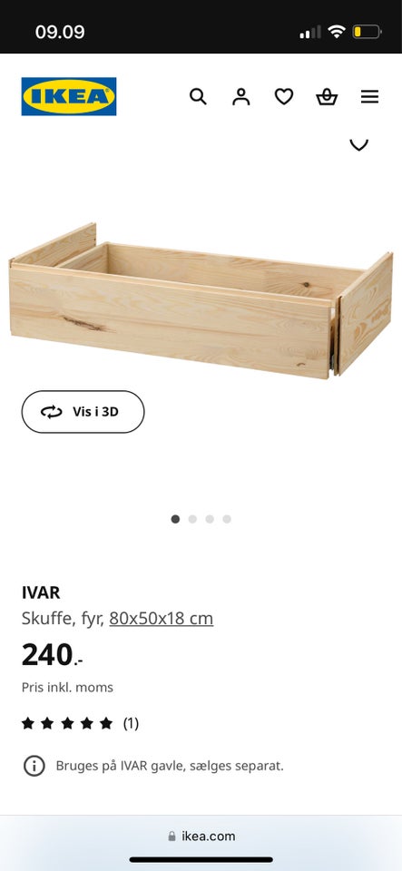 Reolsystem, Ikea Ivar, b: 80 d: 50 h: