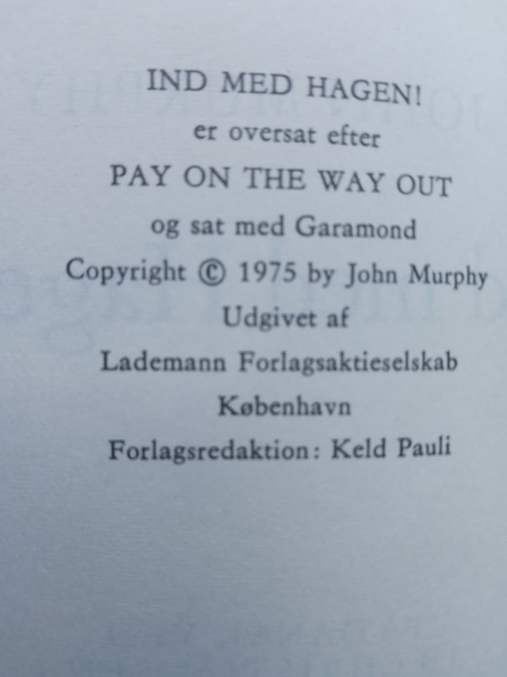 Ind med Hagen !, John Murphy, genre: