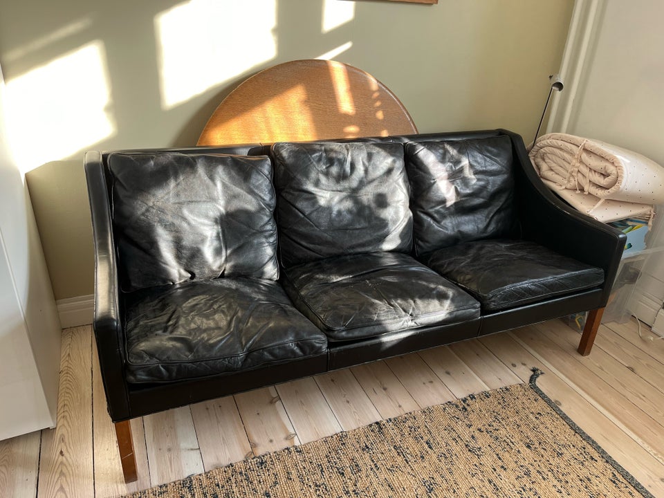 Sofa, læder, 3 pers.