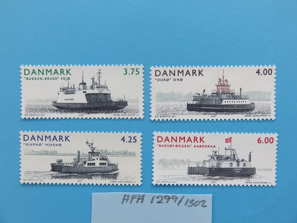 Danmark, postfrisk, AFA 1299/1302