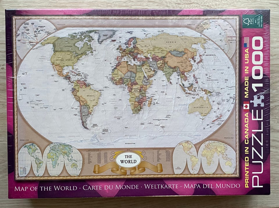 (NY) Map of the World 1000 brikker,