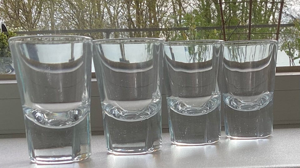 Glas, 4 x snapseglas, Rosendahl