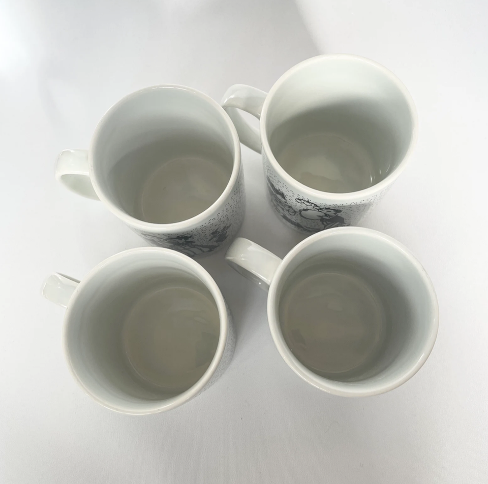 Porcelæn Kaffekopper 4 stk