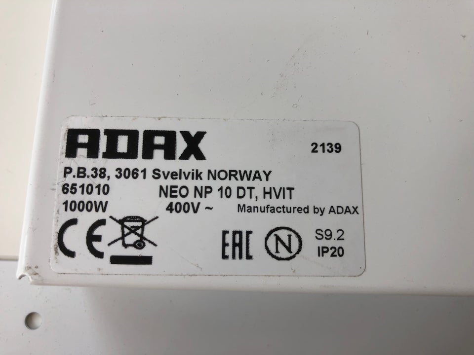 Elradiator, Adax varmepaneler -