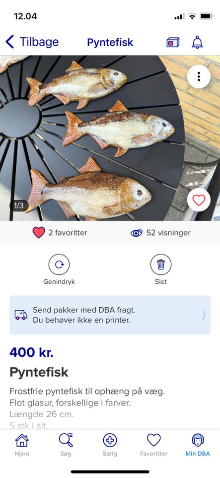 Pyntefisk til ophængning, -