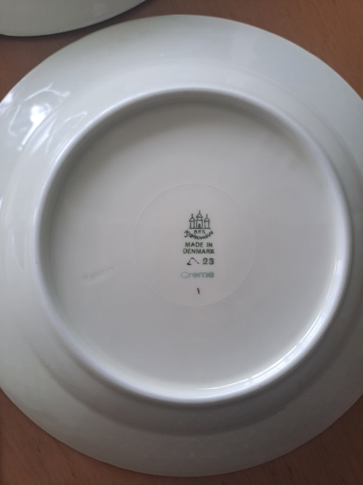 Porcelæn, 6 stk dybe tallerken 23 cm