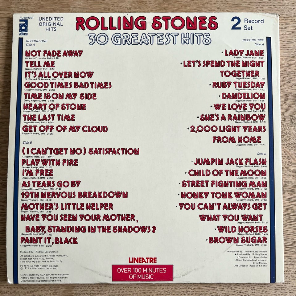 LP, The Rolling Stones, 30 Greatest