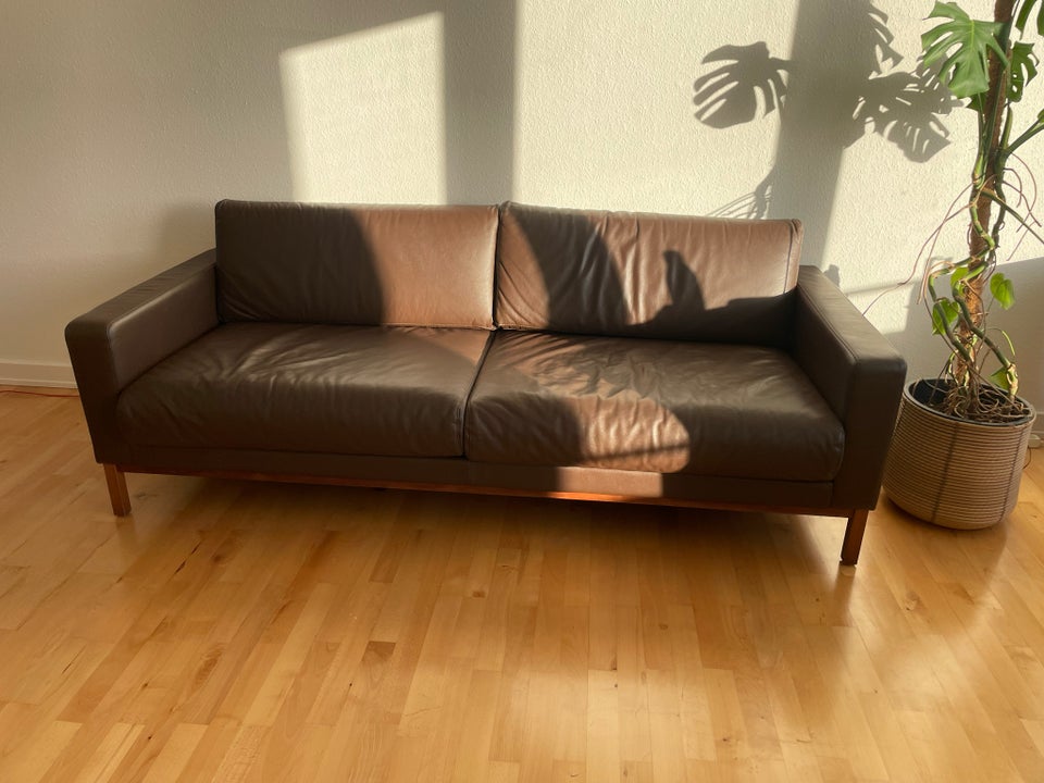 Sofa, læder, 3 pers.