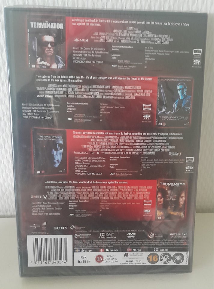 Terminator quadrilogy 4 film box