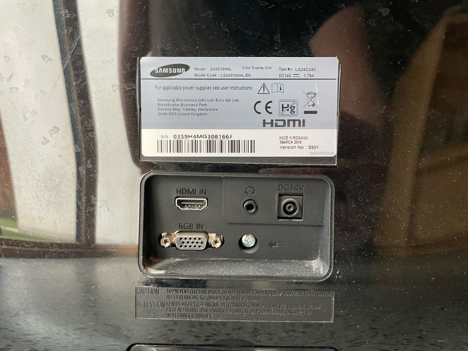 Samsung, S24D390HL, 24 tommer