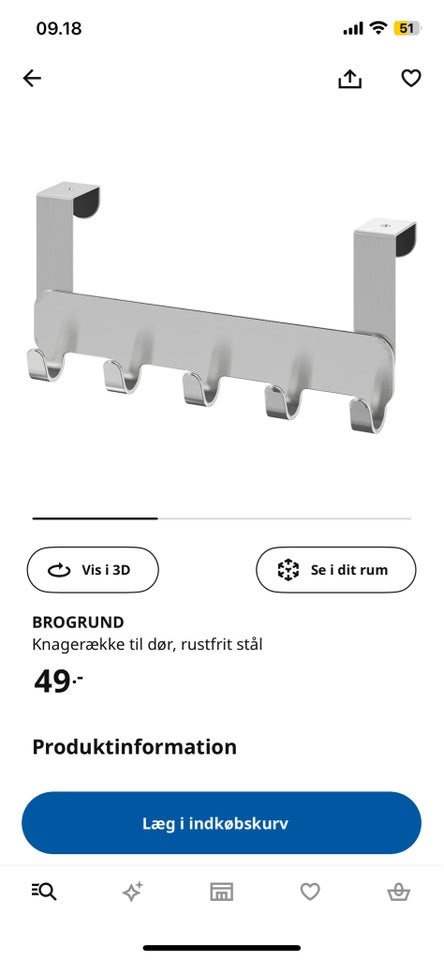 Knage, Ikea BROGRUND