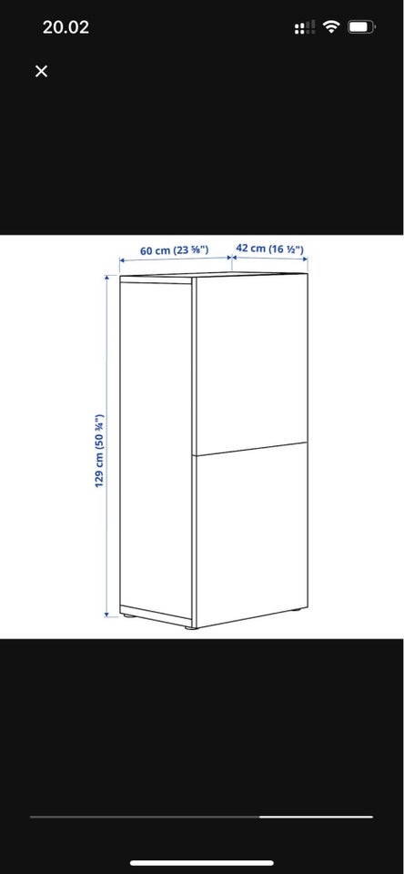 Garderobeskab, Ikea Bestå, b: 60 d: