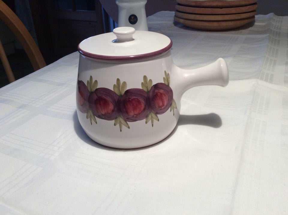 Keramik Krukke med låg og håndtag