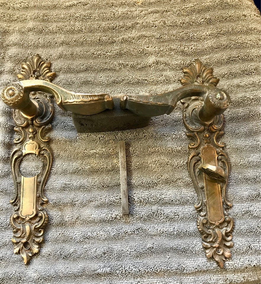 Antik messing dørhåndtag