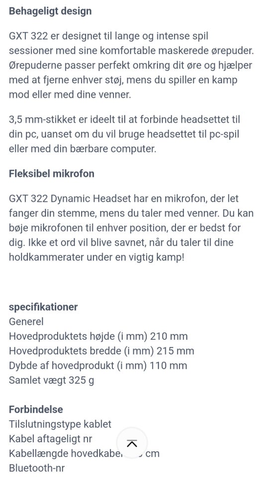 headset hovedtelefoner Andet