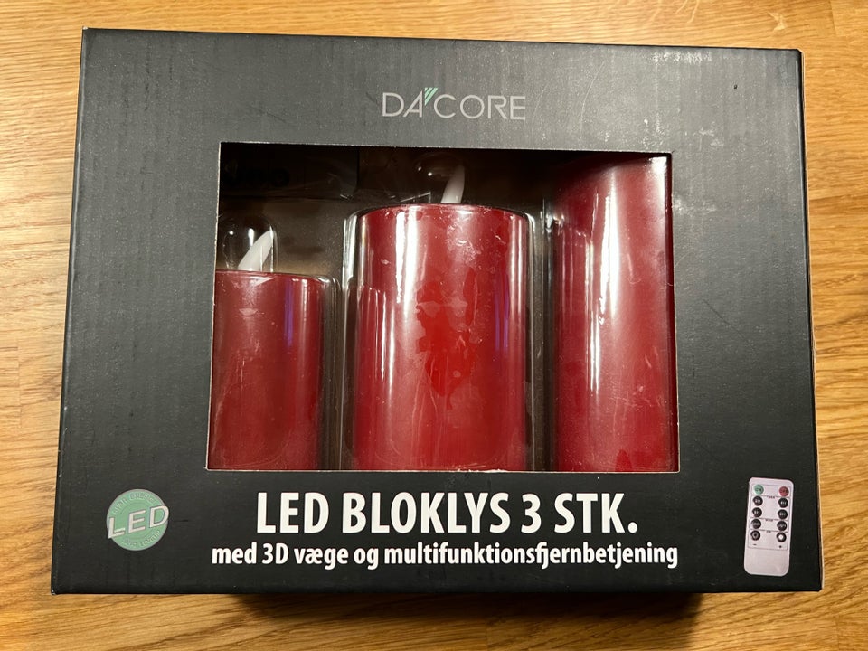 Dacore LED bloklys 3 stk. Rød