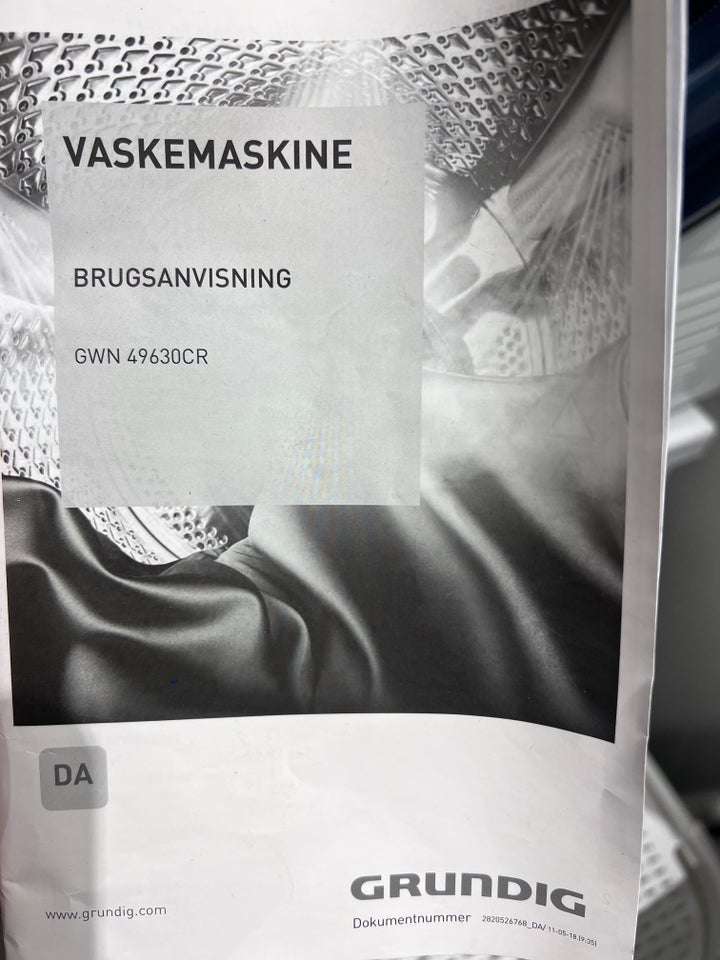 Andet mærke vaskemaskine Grundig