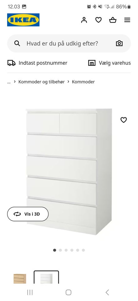 Kommode laminat b: 70 d: 48 h: 123