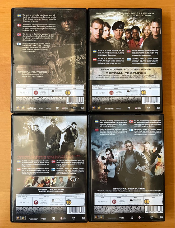 The Unit sæson 1-4, DVD, TV-serier