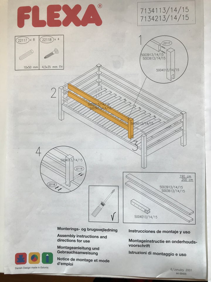 Halvhøj seng, Flexa seng, b: 110 l: