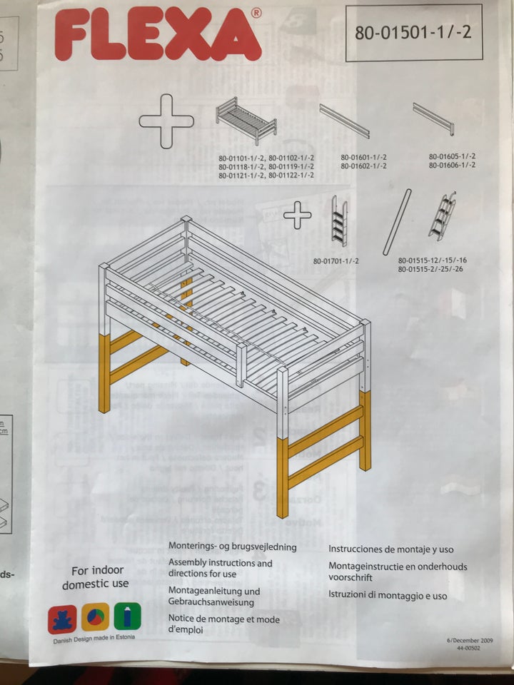 Halvhøj seng, Flexa seng, b: 110 l: