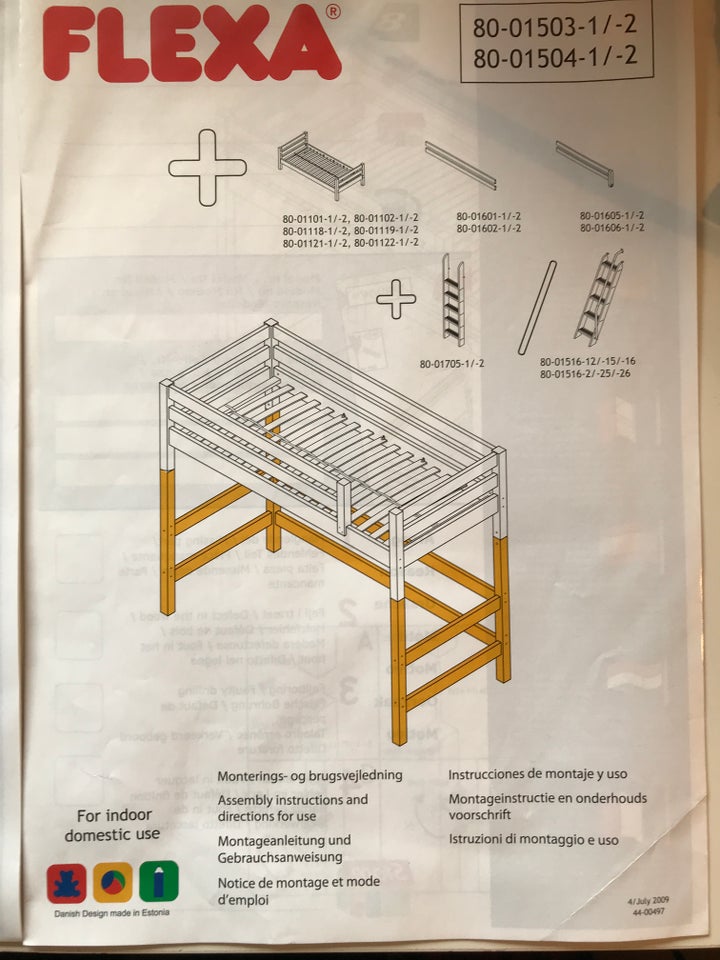 Halvhøj seng, Flexa seng, b: 110 l: