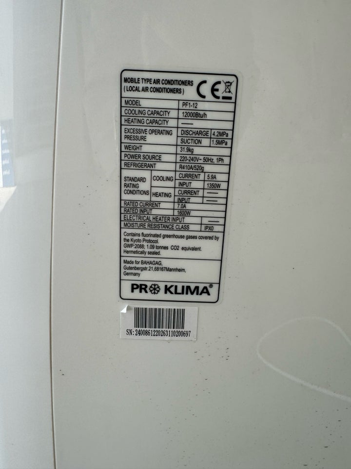 Aircondition Proklima