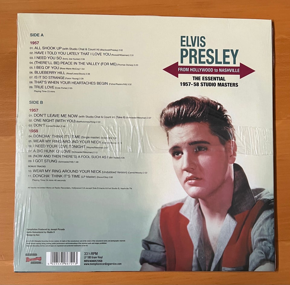 LP, Elvis, From Hollywood To