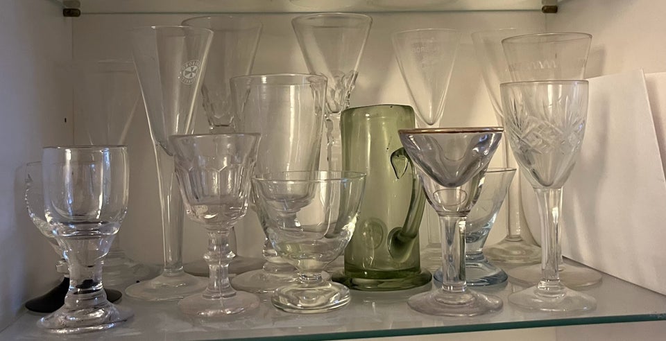 Glas, Antikke snapseglas, diverse