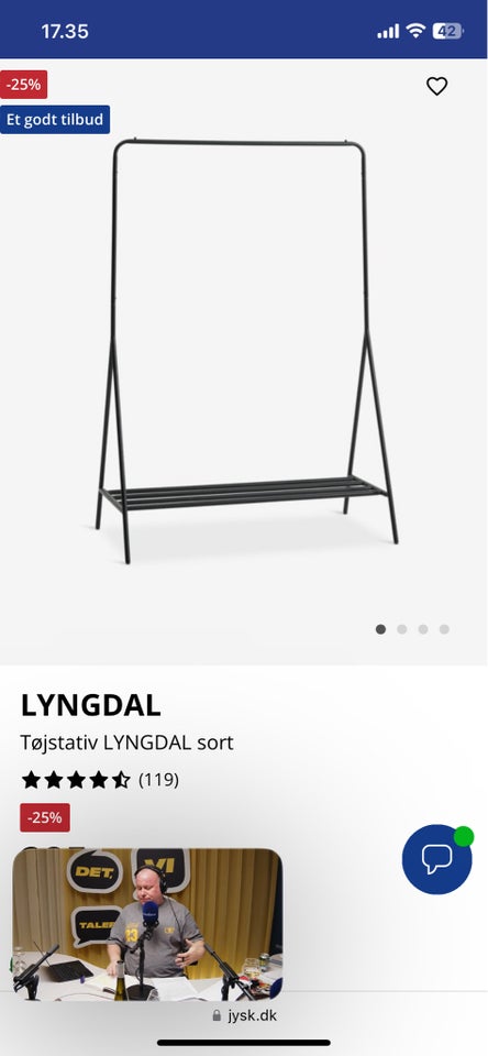 Garderobe stativ, Lyngsdal jysk